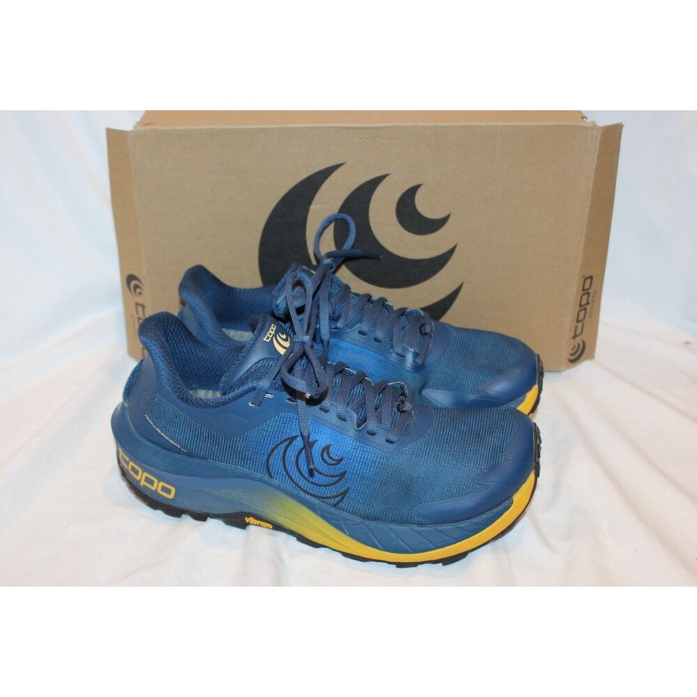 Topo Men's MTN Racer 4 High Cushion Trail Runner Blue Orange SZ 8.5 NIB